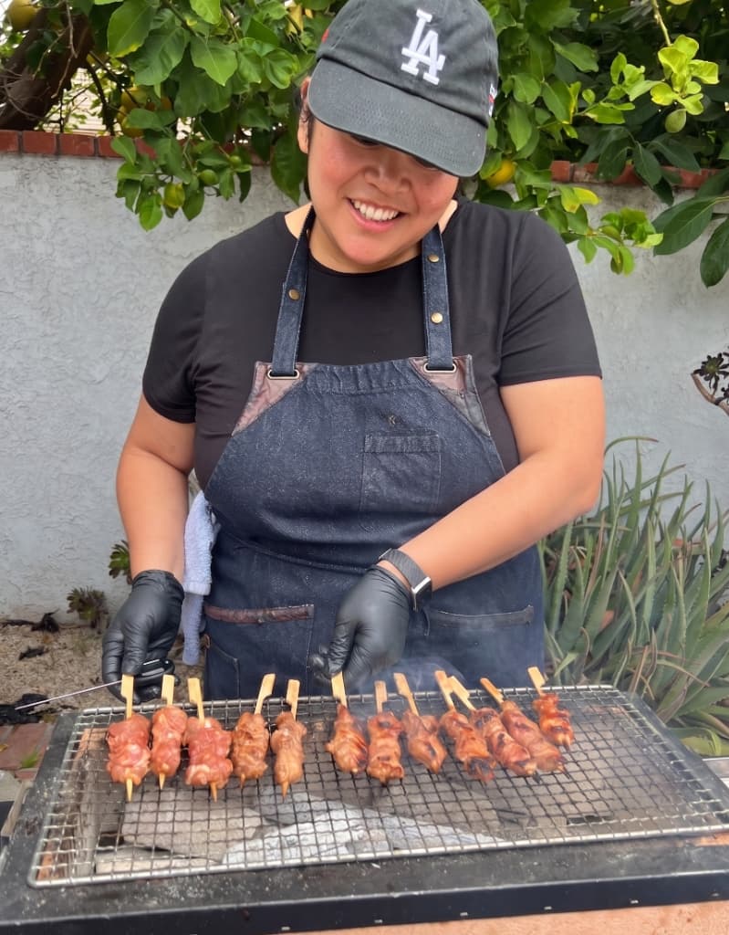 Chef Sabel Braganza Grilling Skewers